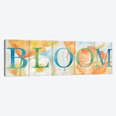Watercolor Poppy Meadow Grow Sign Canvas Print #CYN116} by Cynthia Coulter Canvas Artwork