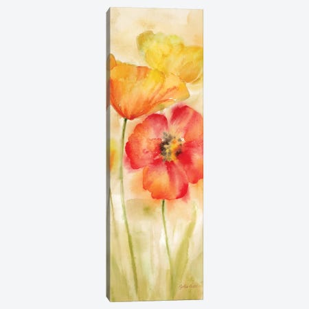 Watercolor Poppy Meadow Spice Panel I Canvas Print #CYN120} by Cynthia Coulter Canvas Art