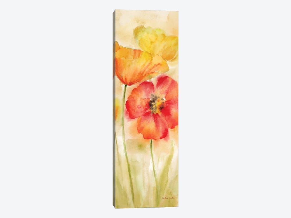 Watercolor Poppy Meadow Spice Panel I by Cynthia Coulter 1-piece Canvas Print