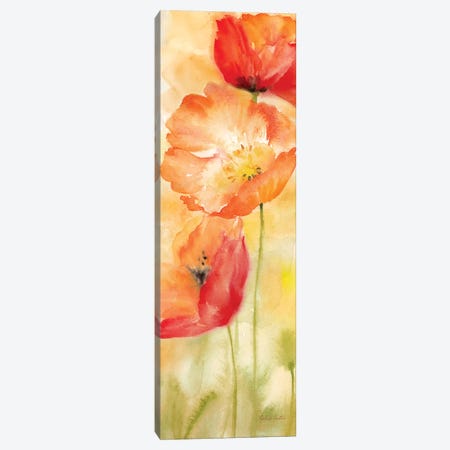 Watercolor Poppy Meadow Spice Panel II Canvas Print #CYN121} by Cynthia Coulter Canvas Art