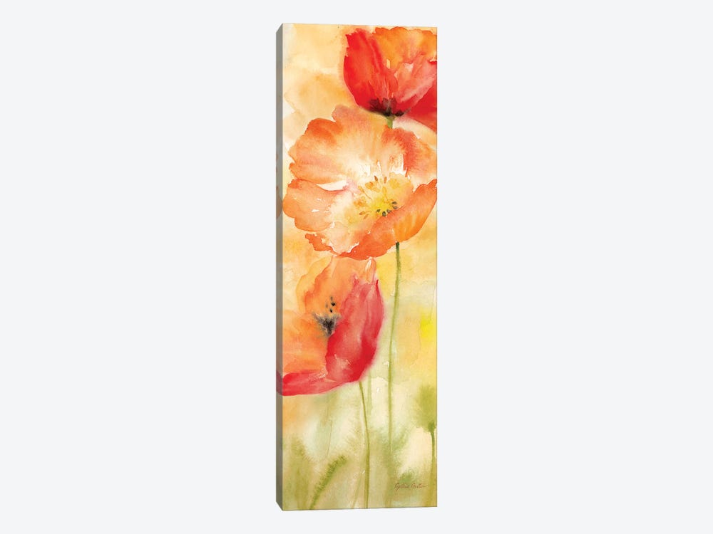 Watercolor Poppy Meadow Spice Panel II by Cynthia Coulter 1-piece Canvas Art