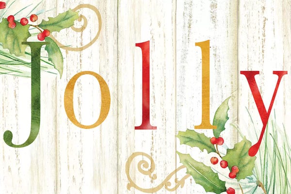 Holiday Décor: Jolly Whitewash Wood Sign by Cynthia Coulter