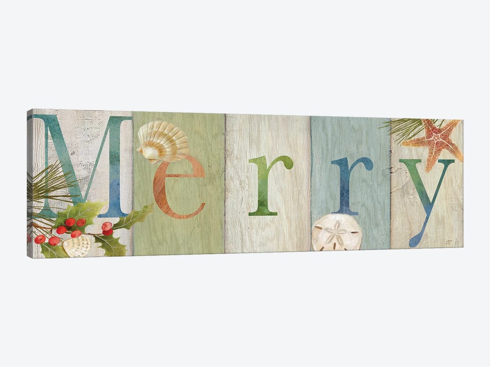 Merry Coastal Sign I  by Cynthia Coulter 1-piece Canvas Artwork