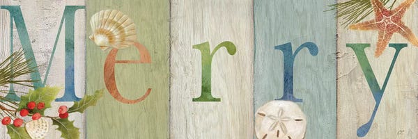 Holiday Décor: Merry Coastal Sign I  by Cynthia Coulter