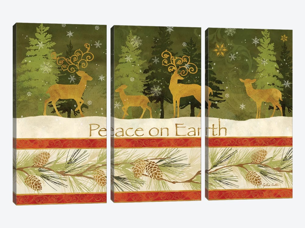 Peace on Earth by Cynthia Coulter 3-piece Canvas Art