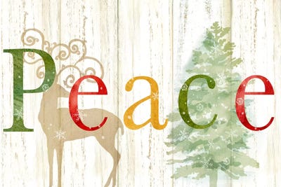 Peace Whitewash Wood Sign by Cynthia Coulter framed canvas print