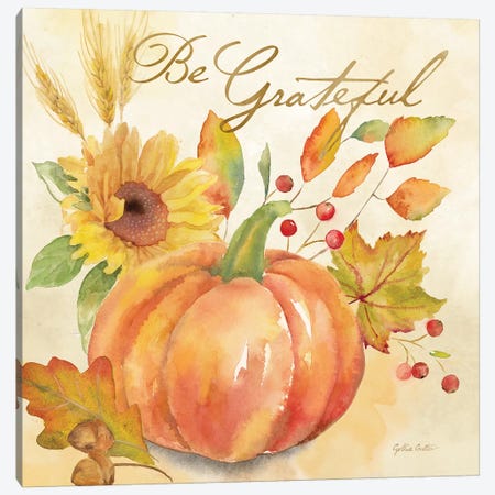 Welcome Fall -Give Thanks  Canvas Print #CYN142} by Cynthia Coulter Canvas Artwork