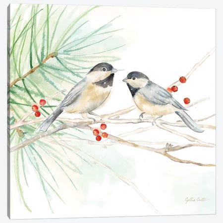 Winter Birds - Chickadees Canvas Print #CYN146} by Cynthia Coulter Canvas Art Print