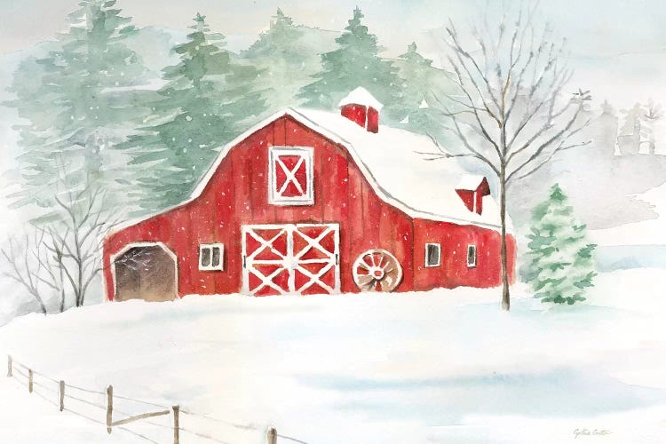 Winter Farmhouse by Cynthia Coulter wall art