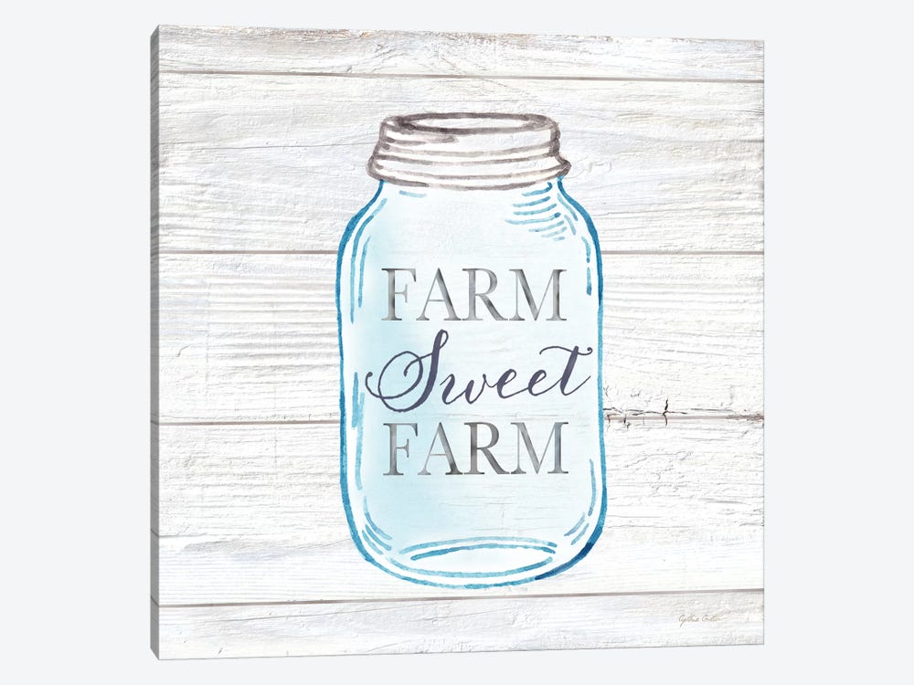 Farmhouse Stamp Mason Jar by Cynthia Coulter 1-piece Art Print