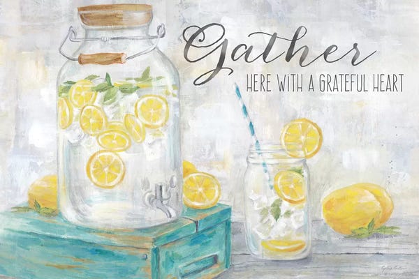 Roaring Brook Art: Gather Here Country Lemons Landscape by Cynthia Coulter