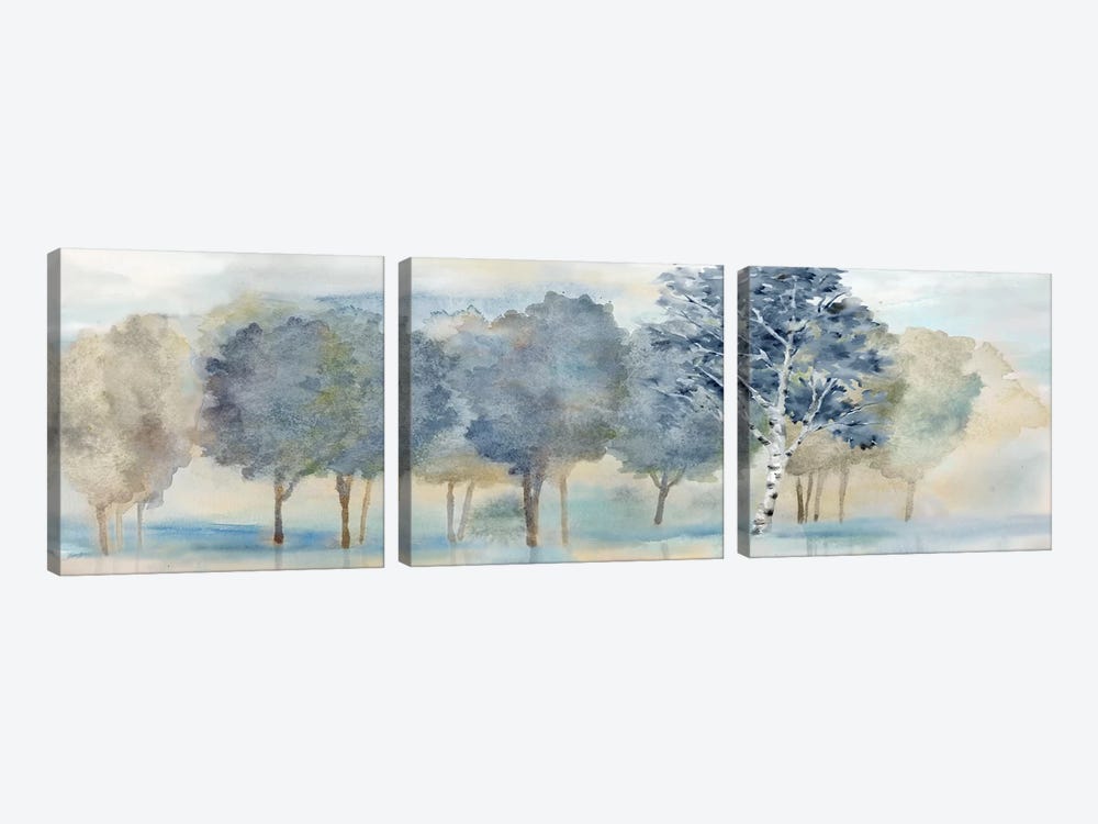 Treeline Reflection Panel by Cynthia Coulter 3-piece Art Print