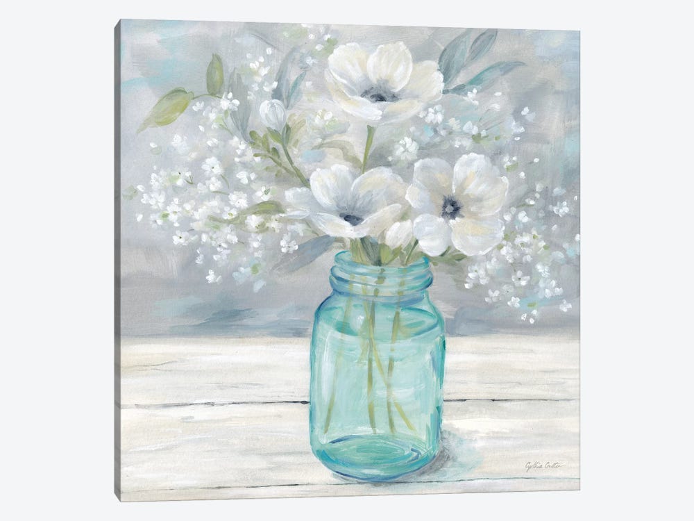 Vintage Jar Bouquet I by Cynthia Coulter 1-piece Canvas Wall Art