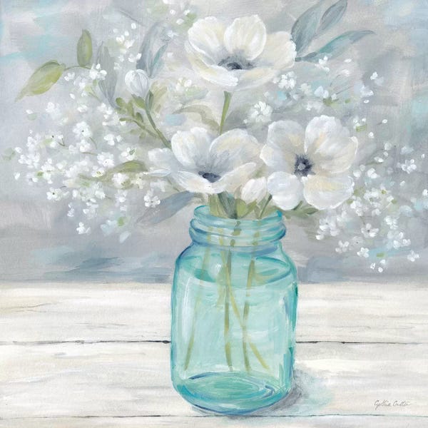 Floral Close-Ups: Vintage Jar Bouquet I by Cynthia Coulter