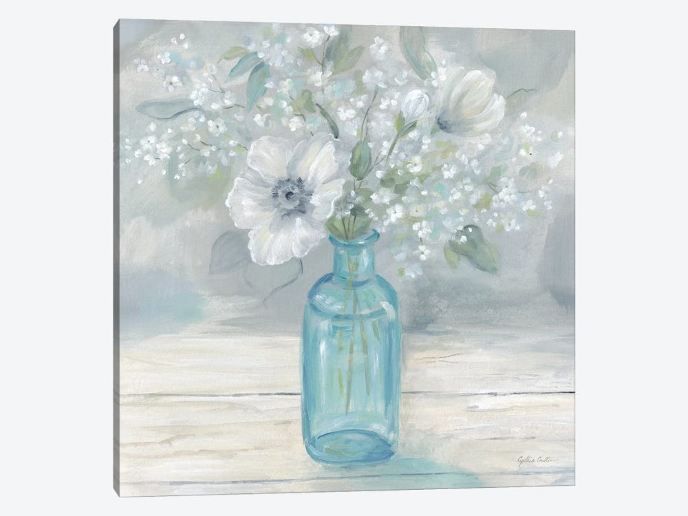 Vintage Jar Bouquet II by Cynthia Coulter 1-piece Canvas Print
