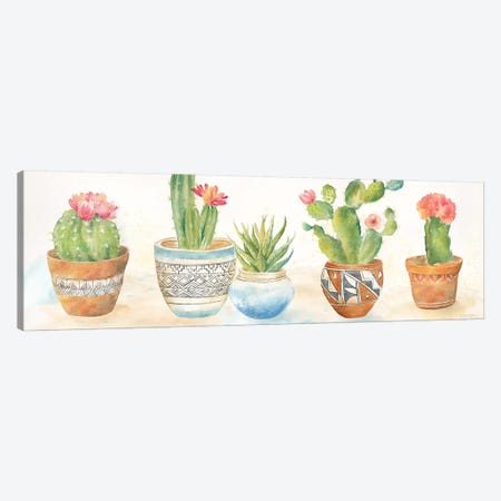 Cactus Pots I Canvas Print #CYN16} by Cynthia Coulter Canvas Wall Art