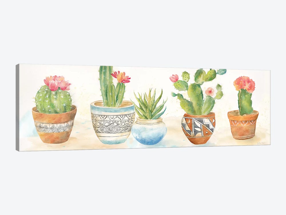 Cactus Pots I by Cynthia Coulter 1-piece Canvas Artwork