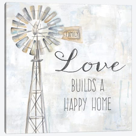 Windmill Love Sentiment Canvas Print #CYN172} by Cynthia Coulter Canvas Art Print