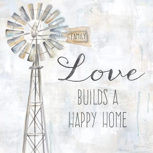 Roaring Brook Art: Windmill Love Sentiment by Cynthia Coulter