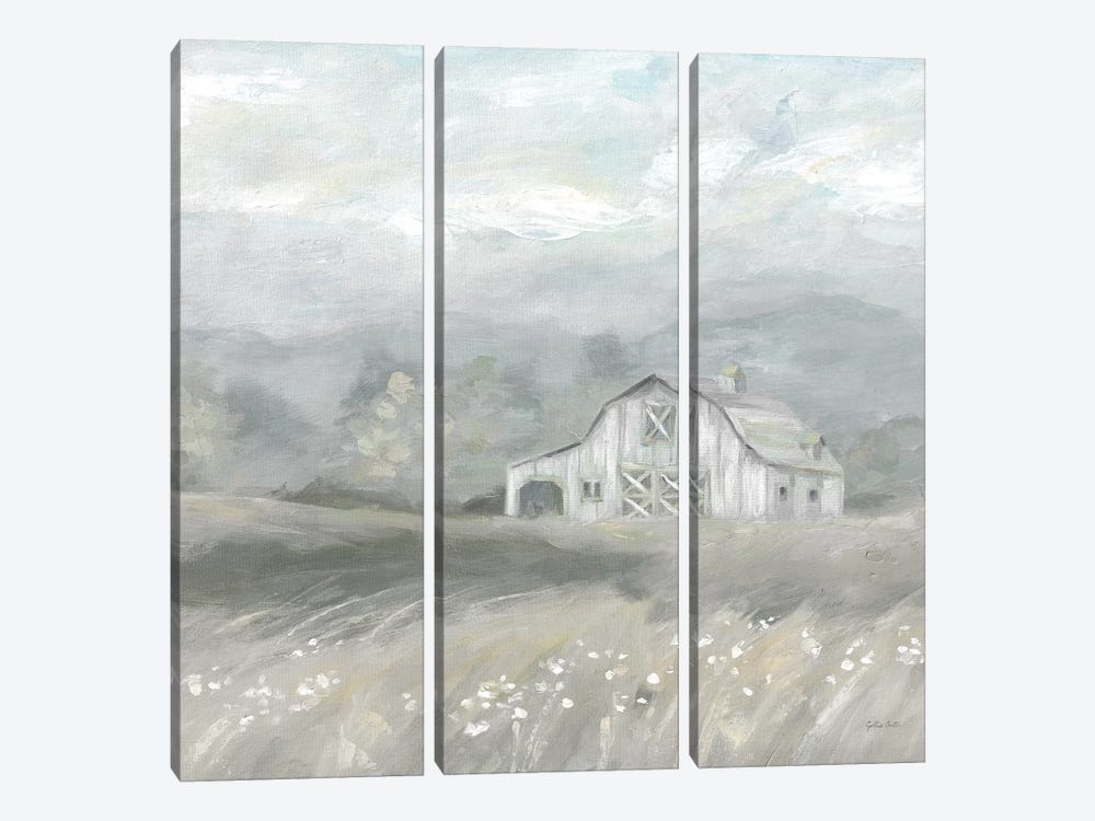 Country Meadow Farmhouse Neutral by Cynthia Coulter 3-piece Canvas Art Print