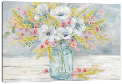 Farmhouse Bouquet  Canvas Art Print - Cynthia Coulter