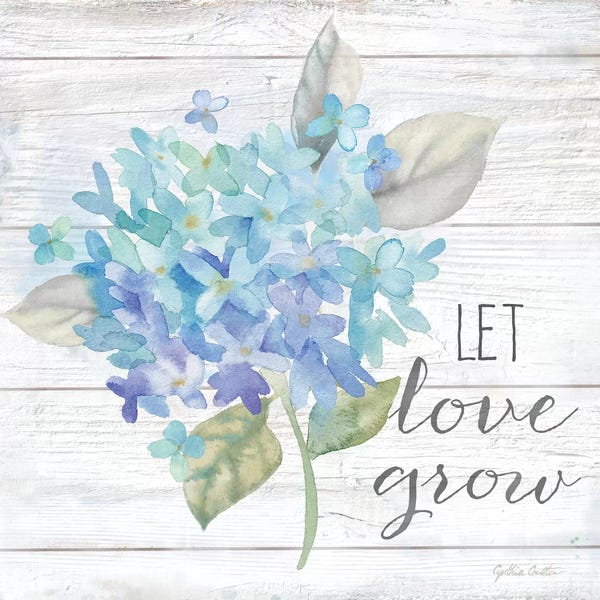 Roaring Brook Art: Farmhouse Hydrangea II by Cynthia Coulter