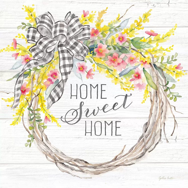 Spring Gingham Wreath Home