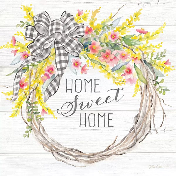 Spring Gingham Wreath Home