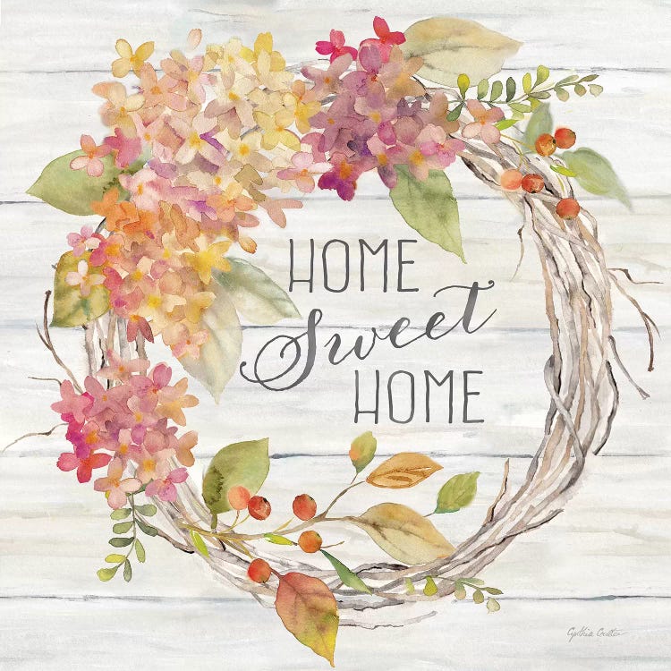 Farmhouse Hydrangea Wreath Spice I Home