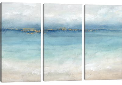 Serene Sea Landscape Canvas Art Print - 3-Piece Abstract Art