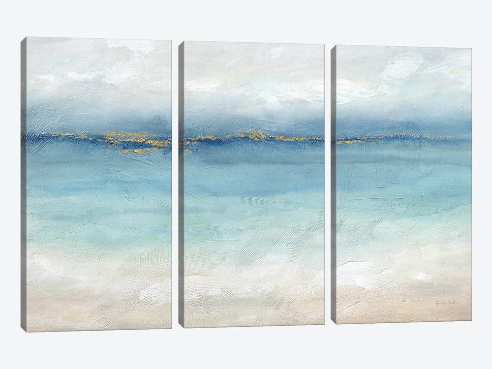 Serene Sea Landscape by Cynthia Coulter 3-piece Canvas Artwork