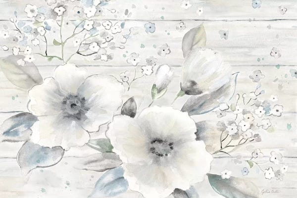 Vintage Décor: Vintage Bouquet on Wood landscape by Cynthia Coulter