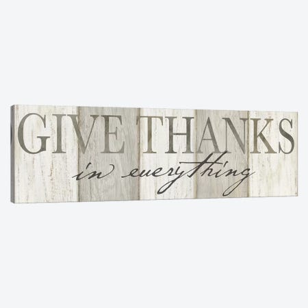 Give Thanks Neutral panel Canvas Print #CYN201} by Cynthia Coulter Art Print