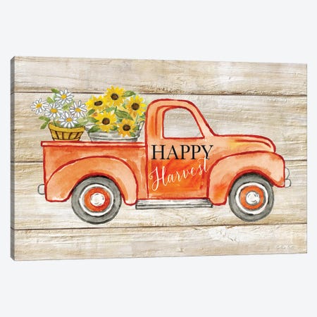 Happy Harvest I-Truck Canvas Print #CYN202} by Cynthia Coulter Art Print