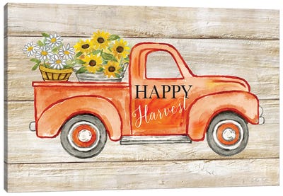 Happy Harvest I-Truck Canvas Art Print - Trucks