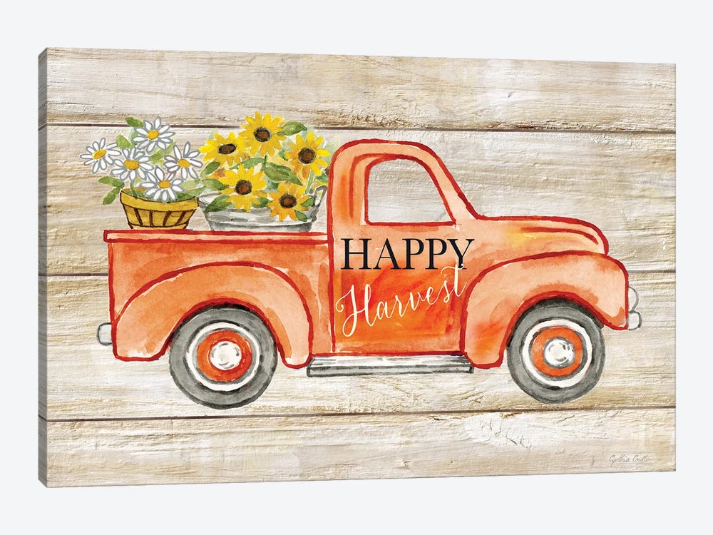 Happy Harvest I-Truck by Cynthia Coulter 1-piece Art Print