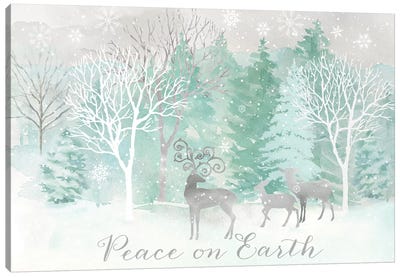 Peace on Earth Silver landscape Canvas Art Print