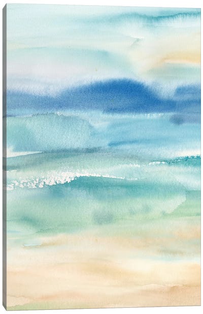 Abstract Seascape I Canvas Art Print - Abstract Watercolor Art