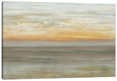Grey Horizon Canvas Art Print - Abstract Landscapes Art
