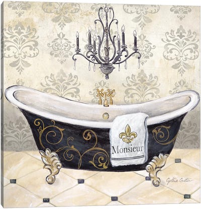 His & Hers Tub II Canvas Art Print - Cynthia Coulter