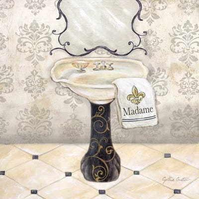 His and Hers Sink by Cynthia Coulter framed canvas print