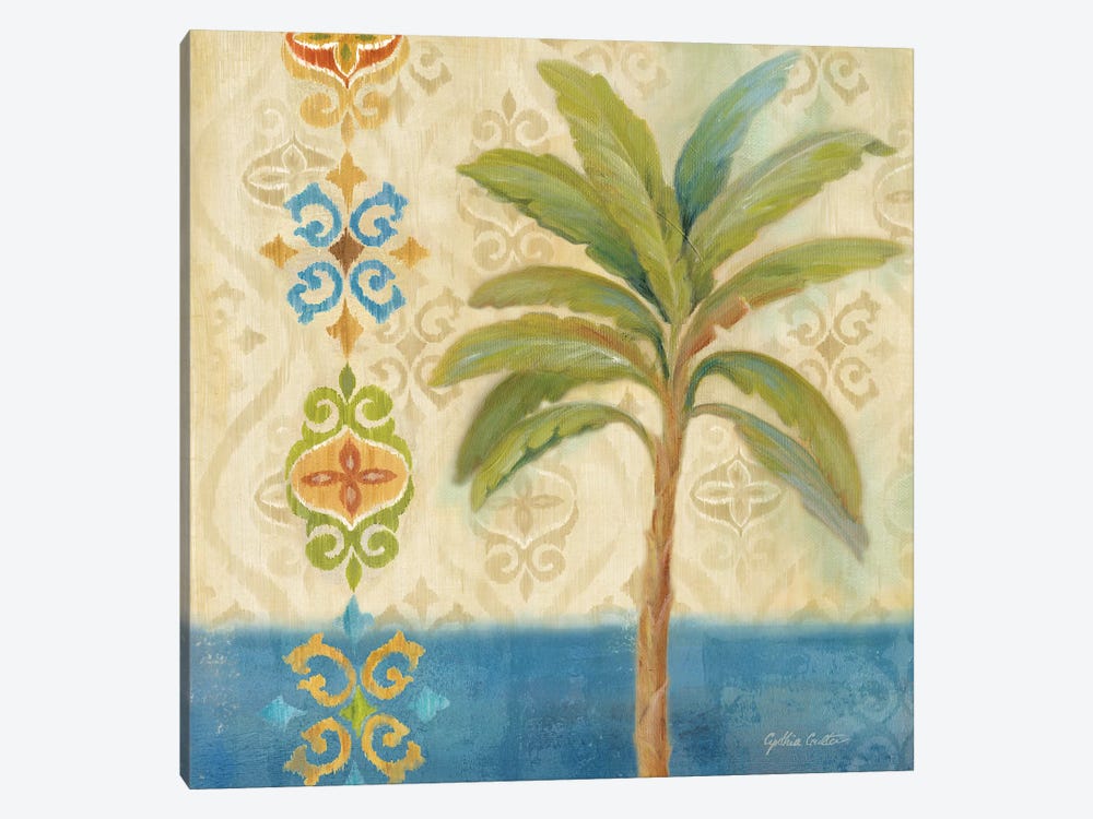 Ikat Palm I by Cynthia Coulter 1-piece Canvas Art Print