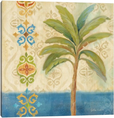 Ikat Palm I Canvas Art Print - Ikat Patterns