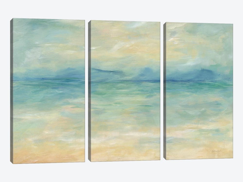 Ocean Reflections Landscape by Cynthia Coulter 3-piece Canvas Wall Art