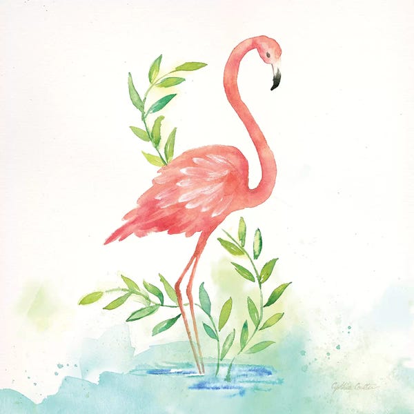 Flamingos: Pink Flamingos I by Cynthia Coulter