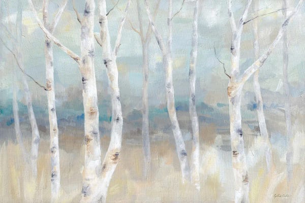 Roaring Brook Art: Birch Field landscape by Cynthia Coulter