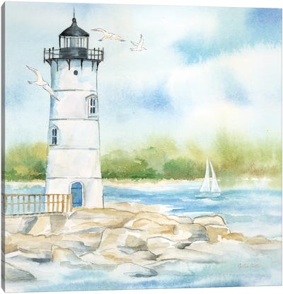 East Coast Lighthouse I Canvas Art Print - Lighthouse Art