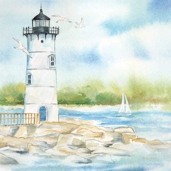 Roaring Brook Art: East Coast Lighthouse I by Cynthia Coulter