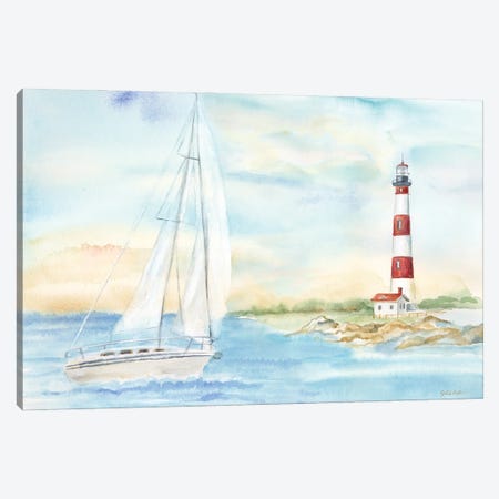 East Coast Lighthouse landscape II Canvas Print #CYN258} by Cynthia Coulter Canvas Wall Art