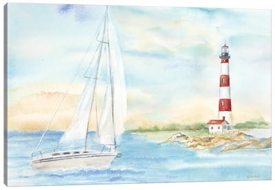 East Coast Lighthouse landscape II Canvas Art Print - Cynthia Coulter
